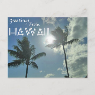 Carte Postale Salutations De Hawaii - Palmiers