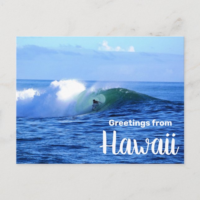 Carte Postale Salutations de Hawaii Surfer Postcard (Devant)