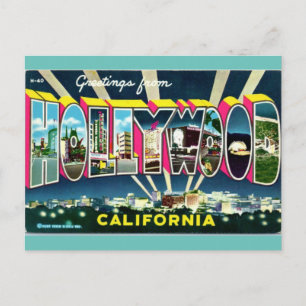 Carte Postale Salutations de Hollywood California Travel