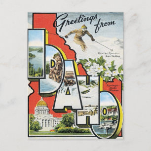 Carte Postale Salutations De Idaho