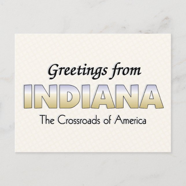 Carte Postale Salutations de Indiana (Devant)