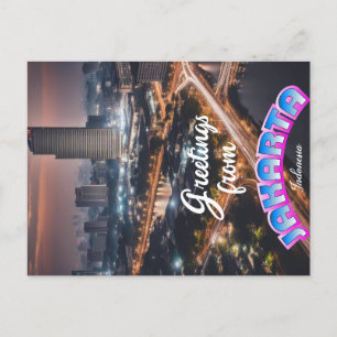Carte Postale Salutations de Jakarta Indonésie