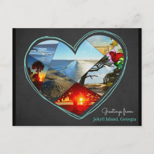 Carte Postale Salutations de Jekyll Island, Géorgie ♥ Postcard