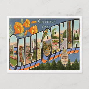 Carte Postale Salutations de la Californie