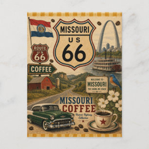 Carte Postale Salutations de la Route 66 de l'État Montre-Moi