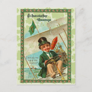 Carte Postale Salutations de la Saint Patrick vintage