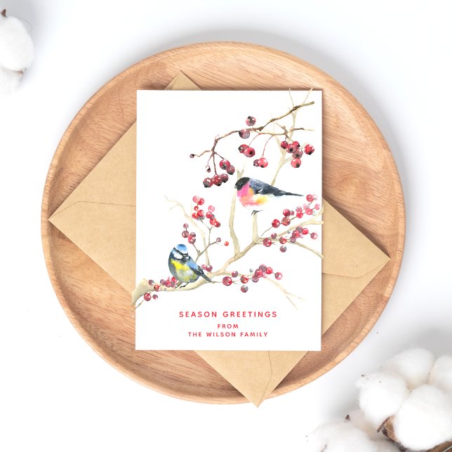 Carte Postale Salutations de la saison - Noël de la verdure w Bi (Créateur téléchargé)