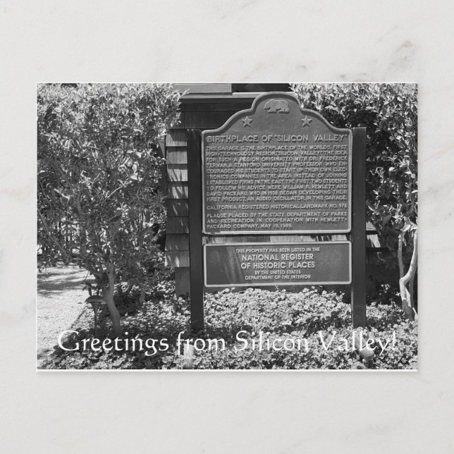 Carte Postale Salutations de la Silicon Valley ! (Devant)