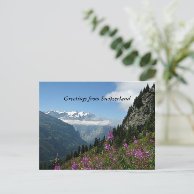 Carte Postale Salutations de la Suisse (Debout devant)