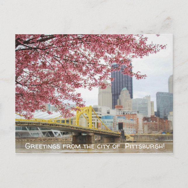 Carte Postale Salutations de la ville de Pittsburgh ! (Devant)