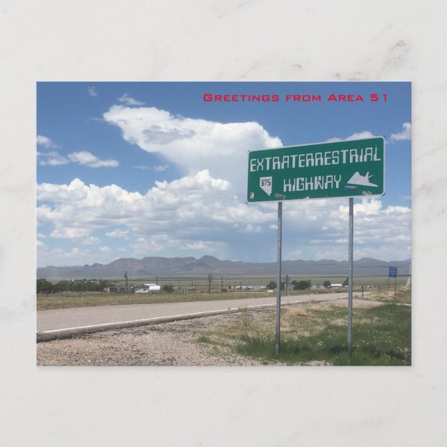 Carte Postale Salutations de la zone 51 (Devant)