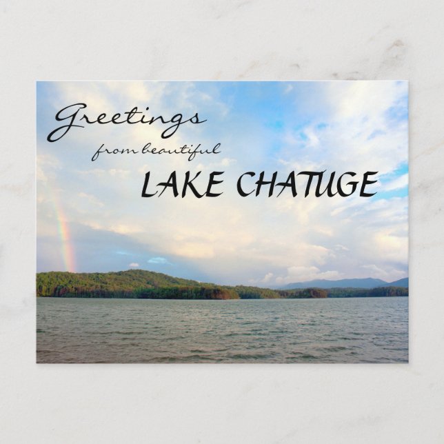 Carte Postale Salutations de lac Chatuge (Devant)