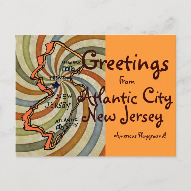 Carte Postale Salutations de l'AC New Jersey (Devant)