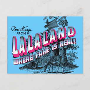 Carte Postale Salutations de LALA LAND - où le faux est réel
