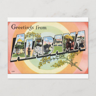 Carte Postale Salutations de l'Alabama !