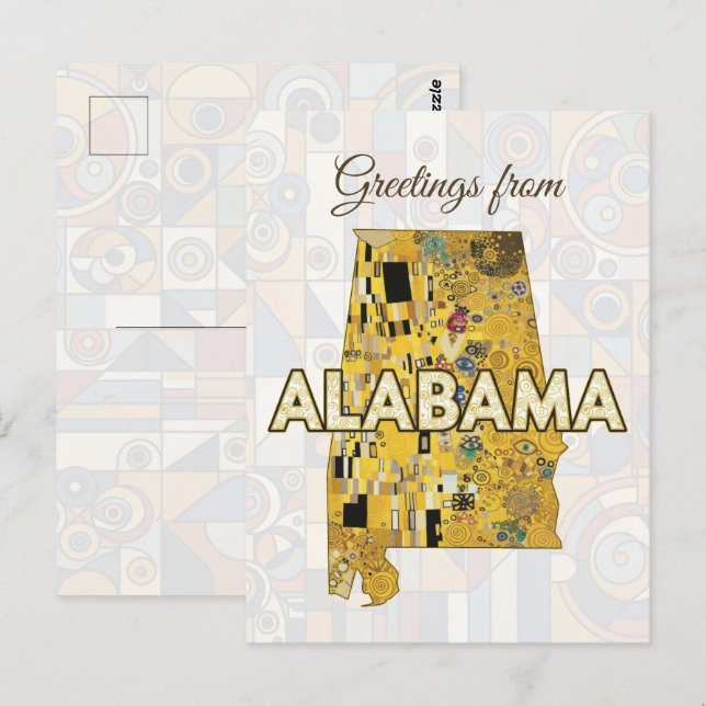 Carte Postale Salutations de l'Alabama Vertical (Devant / Derrière)