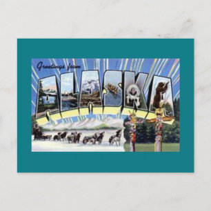 Carte Postale Salutations de l'Alaska