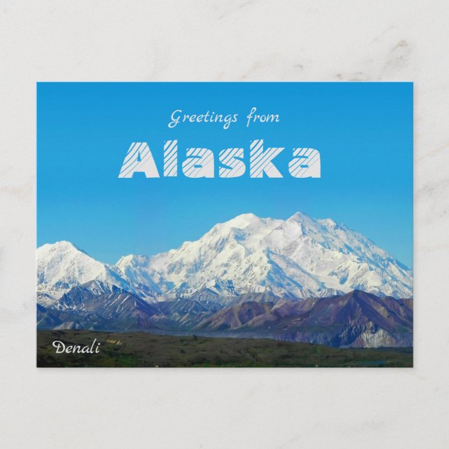 Carte Postale Salutations de l'Alaska Denali Post Card Pittoresq (Devant)