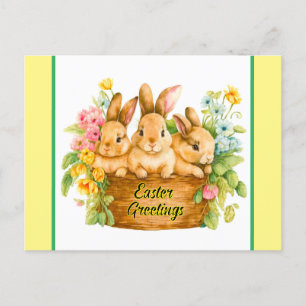 Carte Postale Salutations de lapin de Pâques