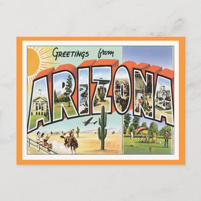 Carte Postale Salutations De L'Arizona (Devant)
