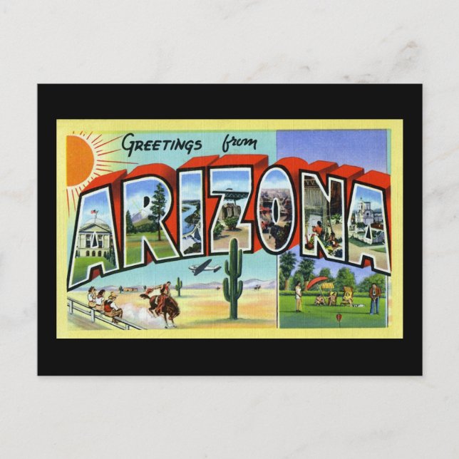 Carte Postale Salutations de l'Arizona (Devant)