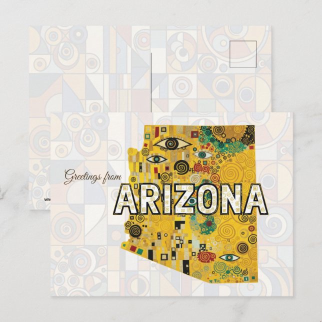Carte Postale Salutations de l'Arizona (Devant / Derrière)