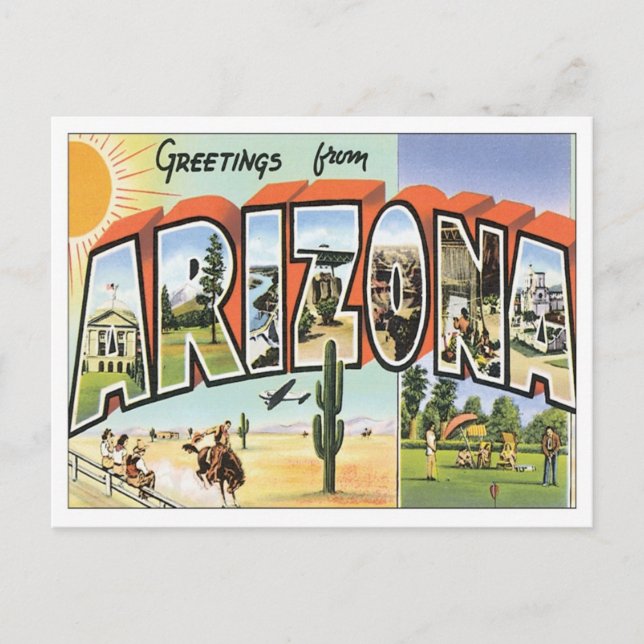 Carte Postale Salutations De L'Arizona (Devant)
