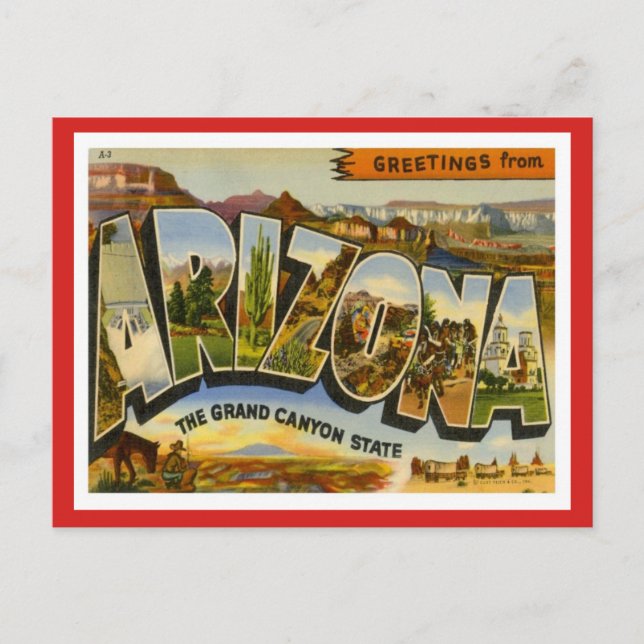 Carte Postale Salutations De L'Arizona (Devant)