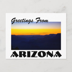 Carte Postale Salutations de l'Arizona Grand Canyon Sunset