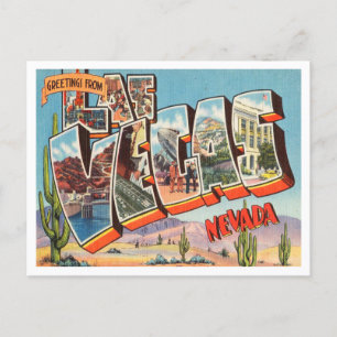 Carte Postale Salutations de Las Vegas, Vintage voyage du Nevada