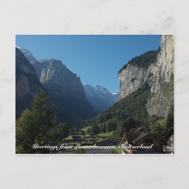 Carte Postale Salutations de Lauterbrunnen, Suisse 1 (Devant)