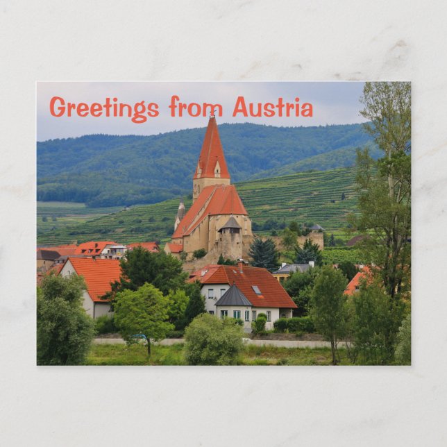 Carte Postale Salutations de l'Autriche, Weissenkirchen (Devant)