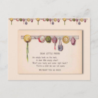 Carte Postale Salutations de l'école, pour un enfant malade