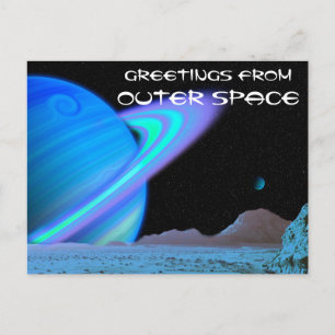 Carte Postale Salutations de l'espace extra-atmosphérique