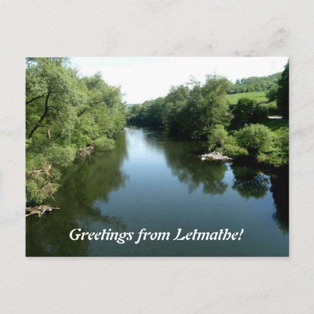 Carte Postale Salutations de Letmathe - rivière Lenne (Devant)