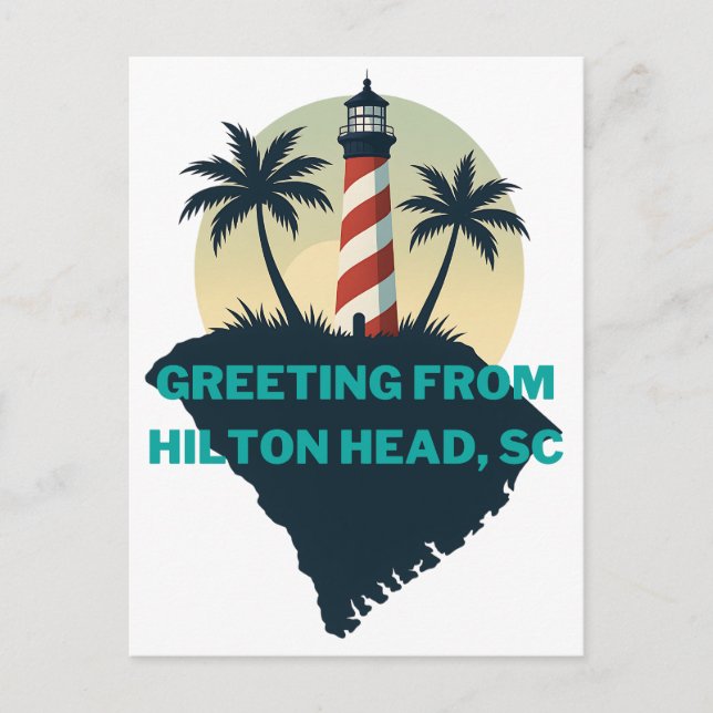 Carte Postale Salutations de l'île de Hilton Head 2025 (Devant)