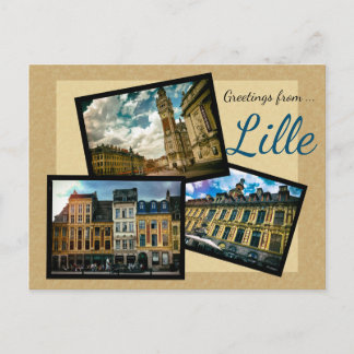 Carte Postale Salutations de Lille