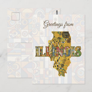 Carte Postale Salutations de l'Illinois
