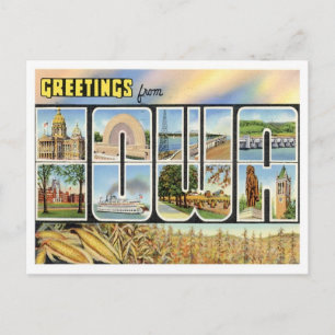 Carte Postale Salutations De L'Iowa