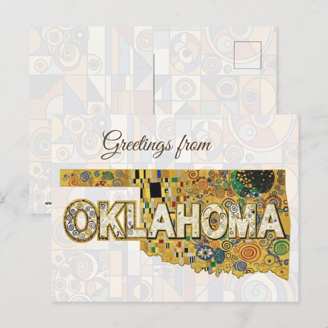 Carte Postale Salutations de l'Oklahoma (Devant / Derrière)