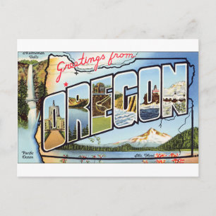 Carte Postale Salutations de l'Oregon