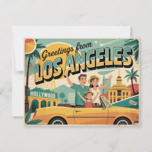 Carte Postale salutations de Los Angeles