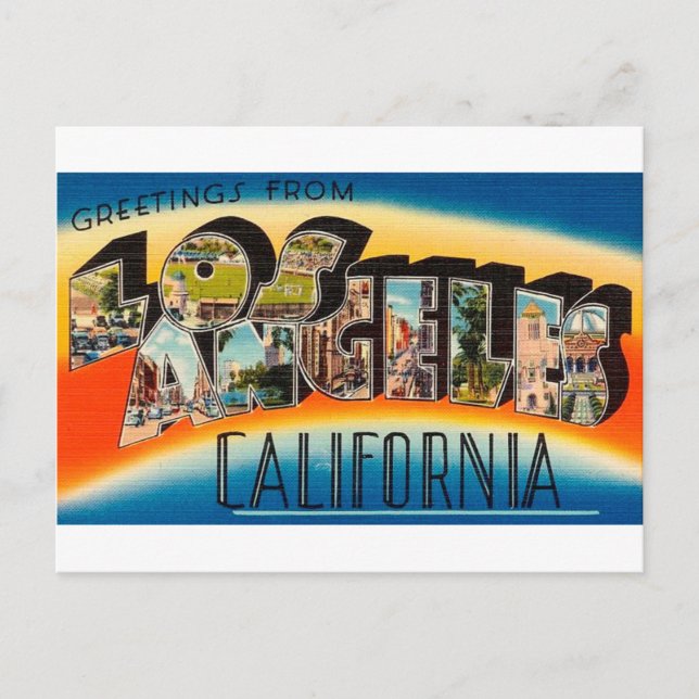 Carte Postale Salutations De Los Angeles (Devant)