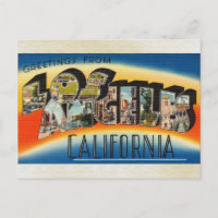 Salutations de Los Angeles California Vintage Art