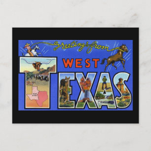 Carte Postale Salutations de l'ouest du Texas