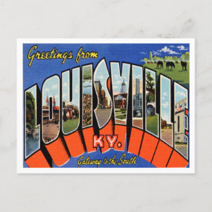 Carte Postale Salutations de Louisville, Vintage voyage du Kentu