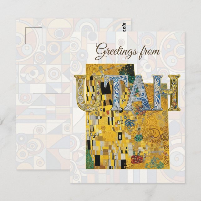Carte Postale Salutations de l'Utah (Devant / Derrière)