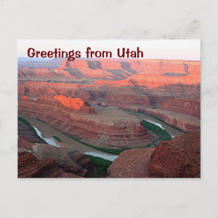 Carte Postale Salutations de l'Utah : Dead Horse Point State Par