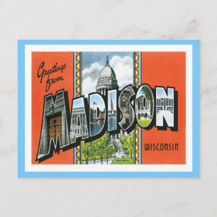 Carte Postale Salutations de Madison Wisconsin US City