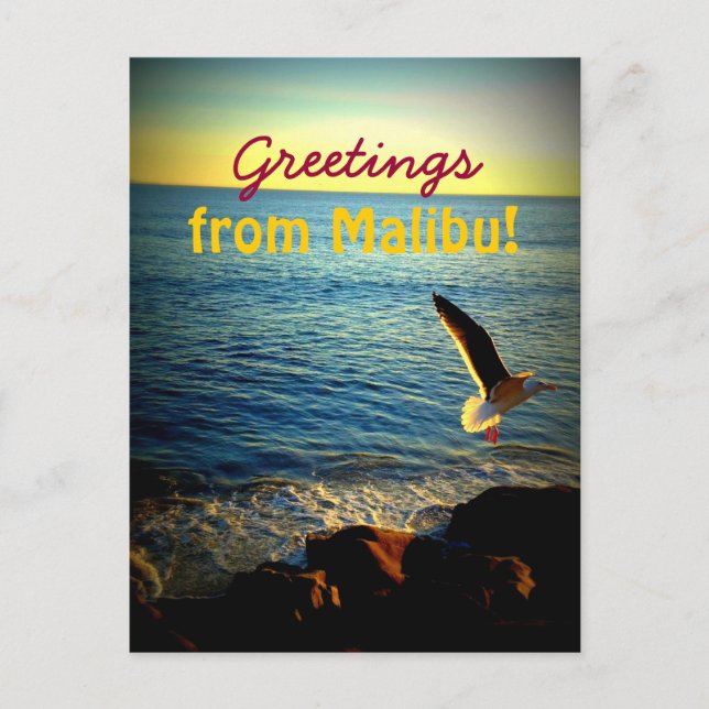 Carte Postale Salutations de Malibu ! (Devant)